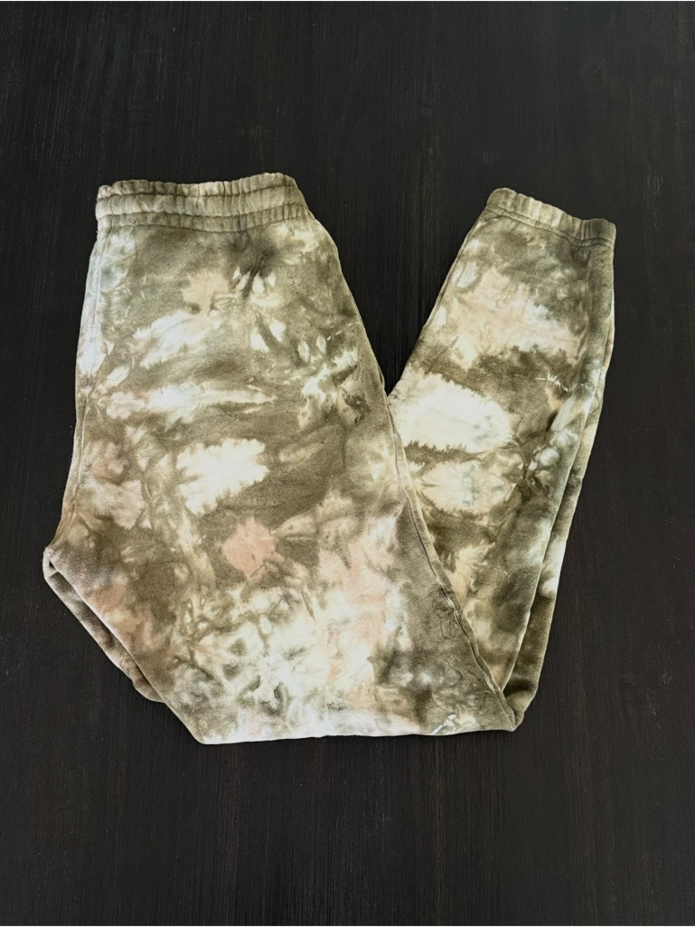 Talentless Green Tie Dye Camouflage Zip Pocket Sweatpants